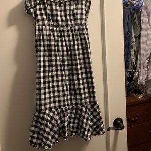 J crew Factory gingham dress-size 6-good condition